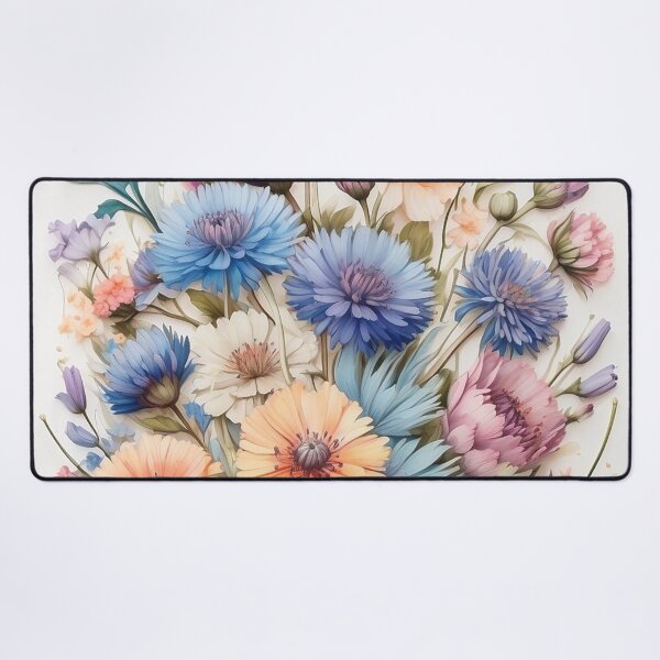 Artikelvorschau, 005 Bachelor Button Flower Bouquet entworfen und verkauft von Alexis Art Collection.