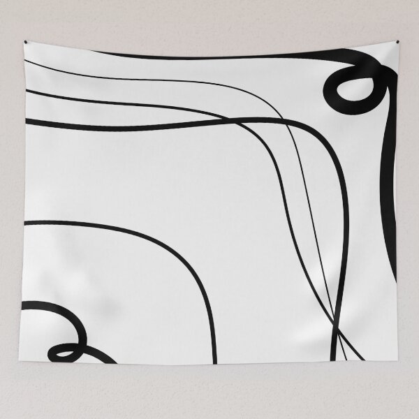 Item preview, Line art Geometric Pillows case  designed and sold by minimalizy.