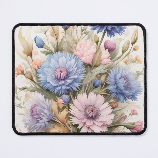 Item preview, 006 Bachelor Button Flower Bouquet designed and sold by Alexis Art Collection.