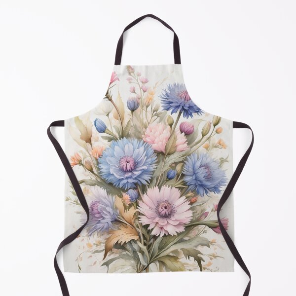 Item preview, 006 Bachelor Button Flower Bouquet designed and sold by Alexis Art Collection.