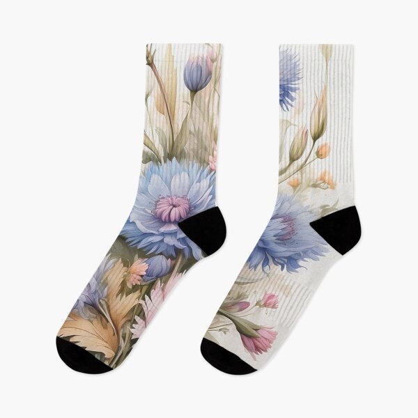 Item preview, 006 Bachelor Button Flower Bouquet designed and sold by Alexis Art Collection.