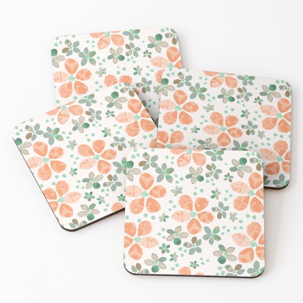 Item preview, orange  and green watercolor floral designed and sold by FrancesPoff.