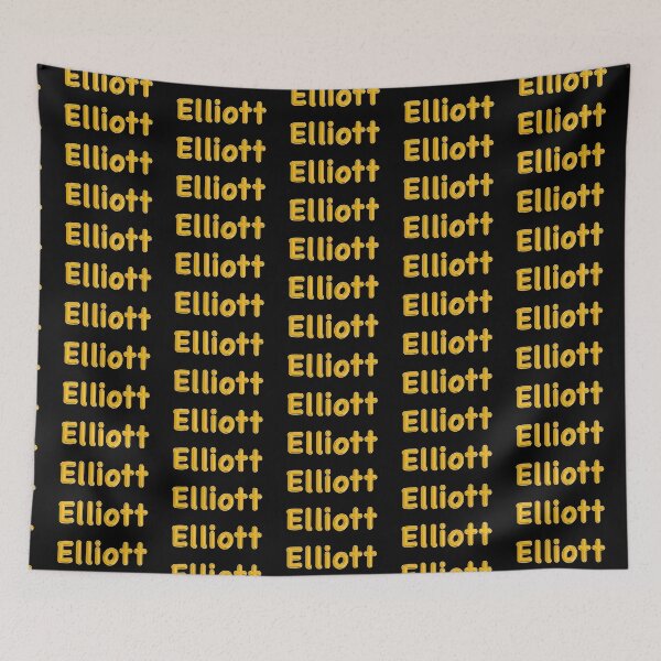 Item preview, Golden Balloon Foil Elliott Name Label - (Black) designed and sold by NormadWorld.