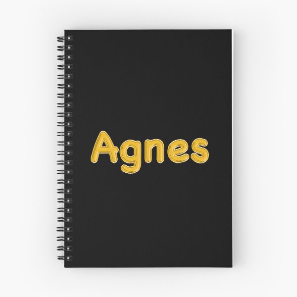Item preview, Golden Balloon Foil Agnes Name Label - (Black) designed and sold by NormadWorld.