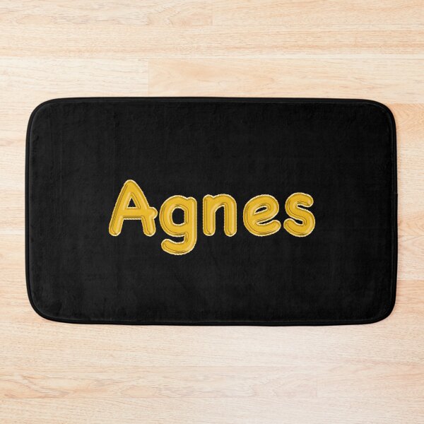 Item preview, Golden Balloon Foil Agnes Name Label - (Black) designed and sold by NormadWorld.