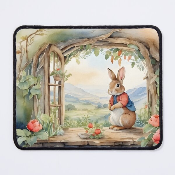 Item preview, Rabbit on windowsill with rustic cottage house style designed and sold by Jayjaynaenae.