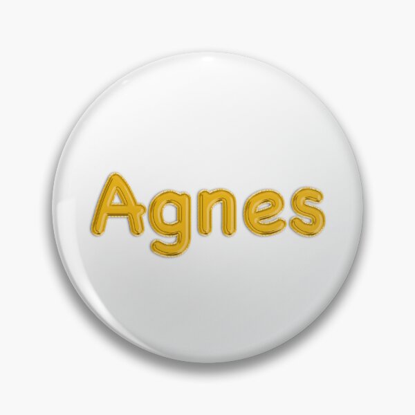 Item preview, Golden Balloon Foil Agnes Name Label designed and sold by NormadWorld.
