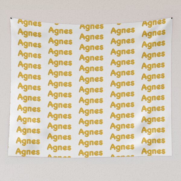 Item preview, Golden Balloon Foil Agnes Name Label designed and sold by NormadWorld.