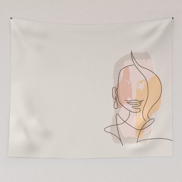 Item preview, Line art woman face designed and sold by nesgalina.