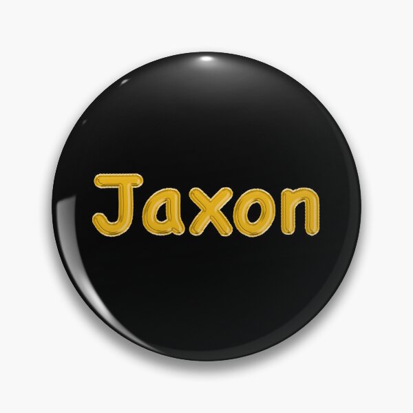 Item preview, Golden Balloon Foil Jaxon Name Label - (Black) designed and sold by NormadWorld.