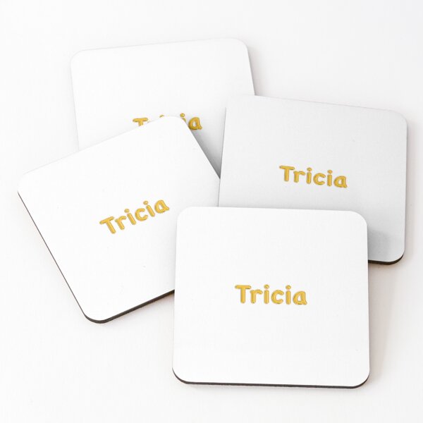 Item preview, Golden Balloon Foil Tricia Name Label designed and sold by NormadWorld.