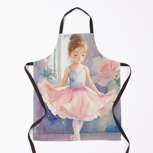 Aperçu de l'œuvre 003 Cute Ballerina in Watercolor Illustration créée et vendue par Alexis Art Collection.