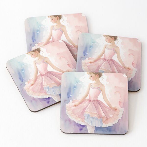 Artikelvorschau, 002 Cute Ballerina in Watercolor Illustration entworfen und verkauft von Alexis Art Collection.