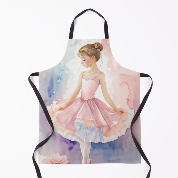 Aperçu de l'œuvre 002 Cute Ballerina in Watercolor Illustration créée et vendue par Alexis Art Collection.