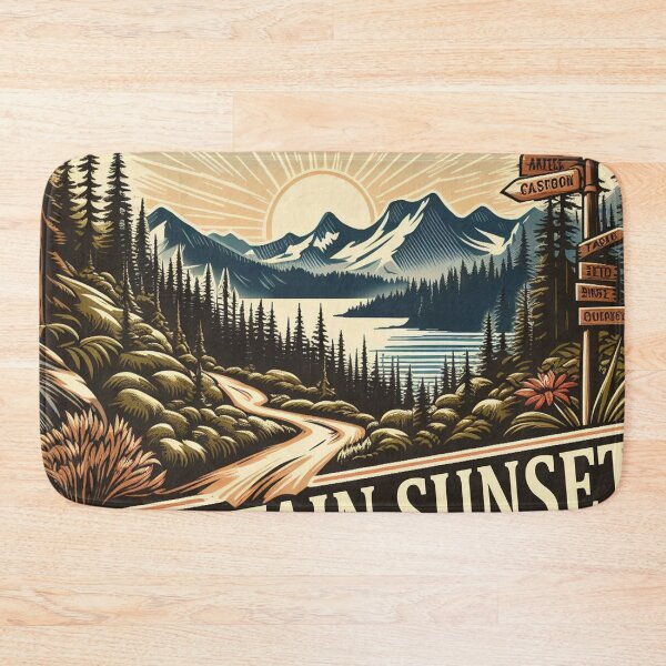 Item preview, US Mountain Sunset designed and sold by erkinmaddison.