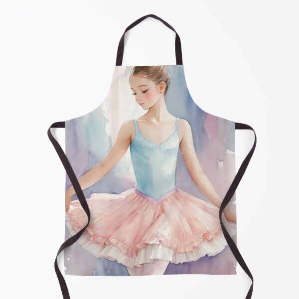 Aperçu de l'œuvre 001 Cute Ballerina in Watercolor Illustration créée et vendue par Alexis Art Collection.