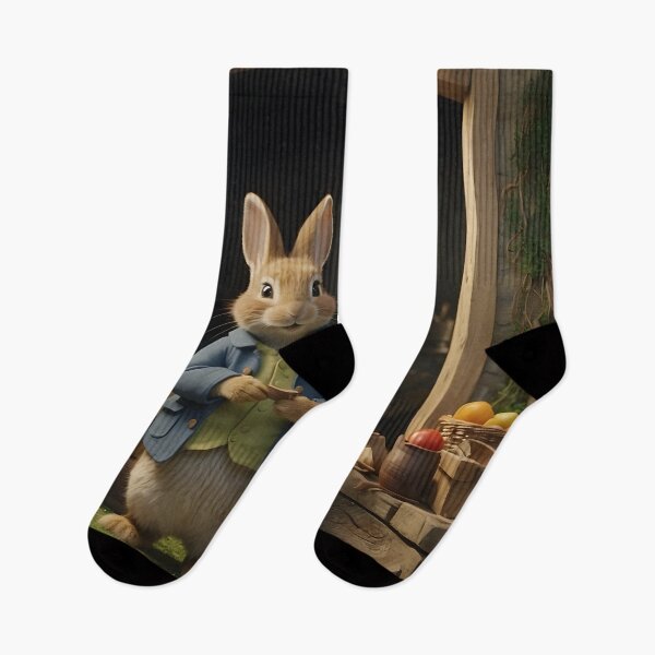 Item preview, Rabbit with blue shirt in rustic cottage house designed and sold by Jayjaynaenae.
