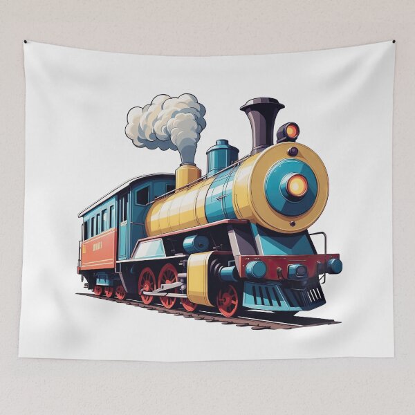 Item preview, Colorful Train Locomotive  Design designed and sold by Bilisik.