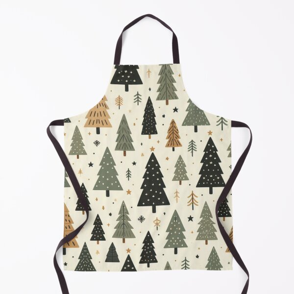 Item preview, Modern Geometric Christmas Tree mid Century Green Forest Gold pattern designed and sold by CoffeeIsATrip.