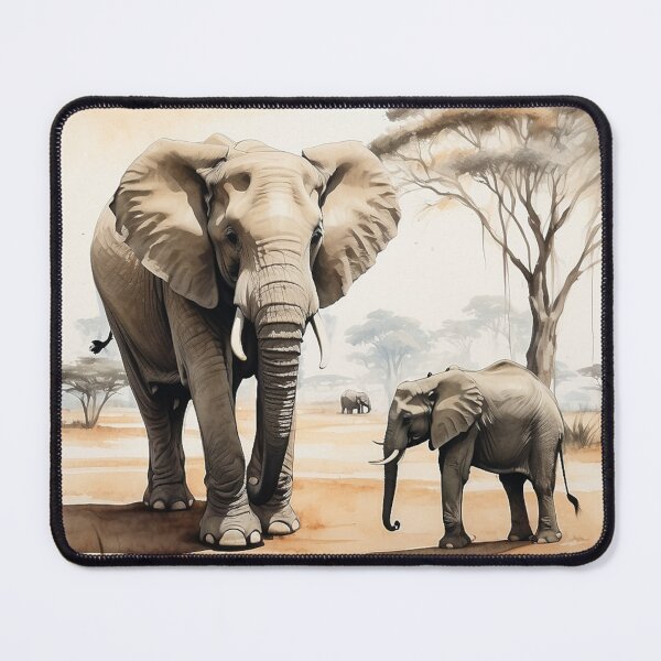 Item preview, 002 Cute Elephant in a Serengeti Scene designed and sold by Alexis Art Collection.