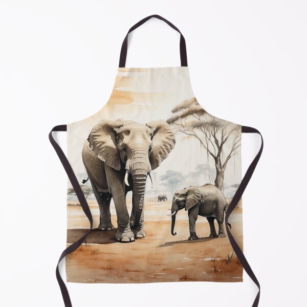 Item preview, 002 Cute Elephant in a Serengeti Scene designed and sold by Alexis Art Collection.