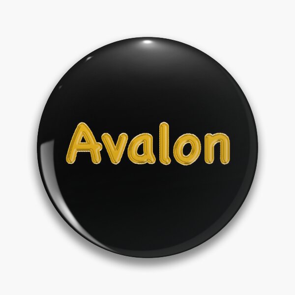 Artikelvorschau, Goldenes Ballonfolien-Avalon-Namensschild – (Schwarz) entworfen und verkauft von NormadWorld.