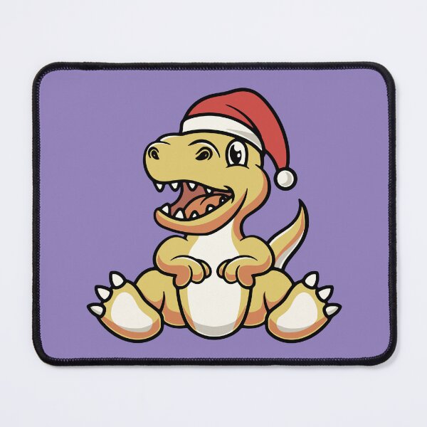 Item preview, Cute t rex with christmas hat cartoon illustration designed and sold by cubbone.