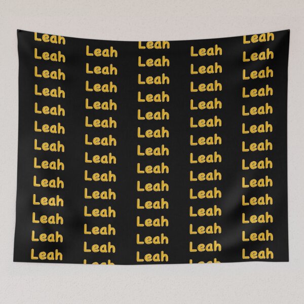 Item preview, Golden Balloon Foil Leah Name Label - (Black) designed and sold by NormadWorld.