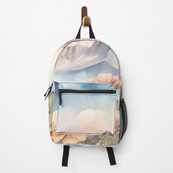 Item preview, Rustic Mountain view with flower foreground, watercolor designed and sold by Jayjaynaenae.