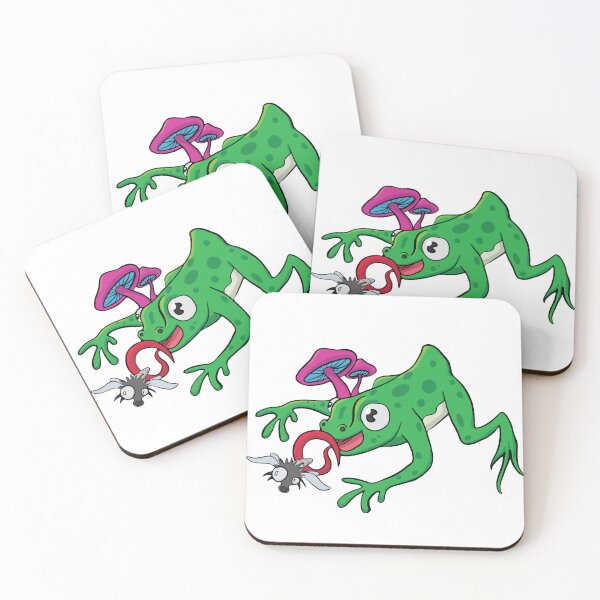 Item preview, Green Frog Eating Fly designed and sold by DesignEvolved.