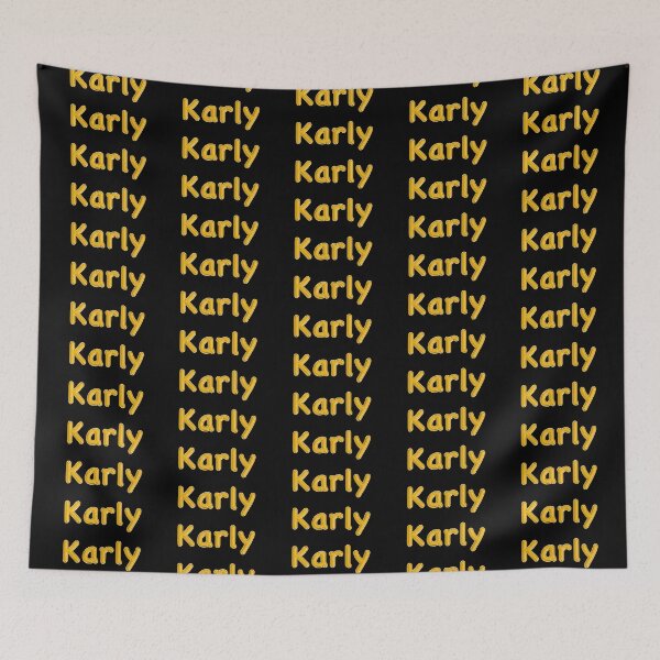 Item preview, Golden Balloon Foil Karly Name Label - (Black) designed and sold by NormadWorld.