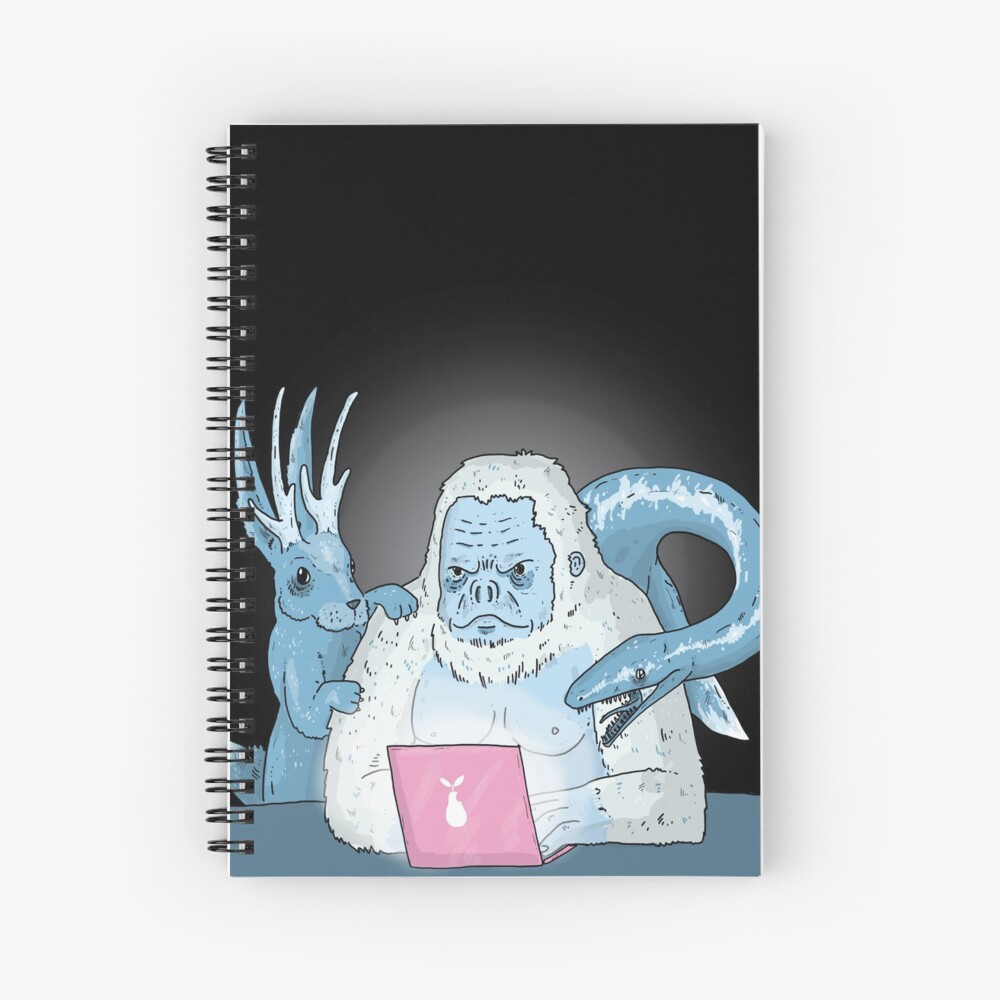 Logo Free Art Cryptid Addicted Spiral Notebook