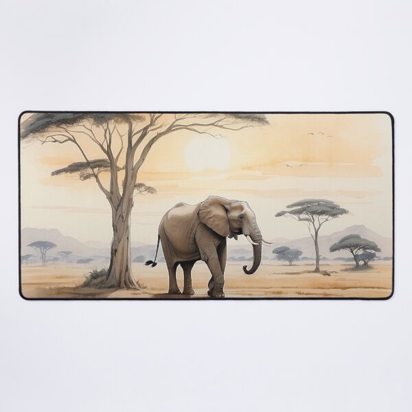 Item preview, 005 Cute Elephant in a Serengeti Scene designed and sold by Alexis Art Collection.