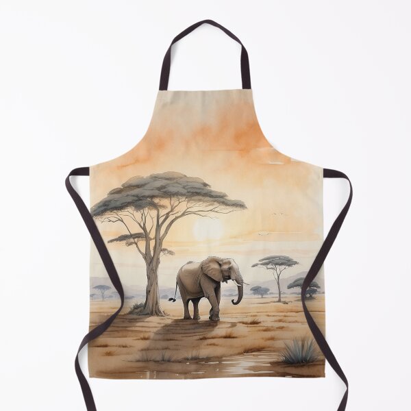 Item preview, 005 Cute Elephant in a Serengeti Scene designed and sold by Alexis Art Collection.