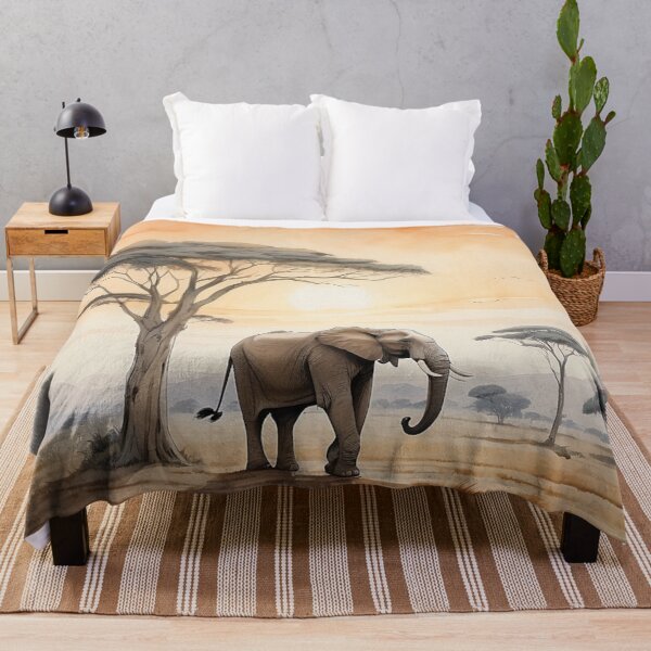 Item preview, 005 Cute Elephant in a Serengeti Scene designed and sold by Alexis Art Collection.