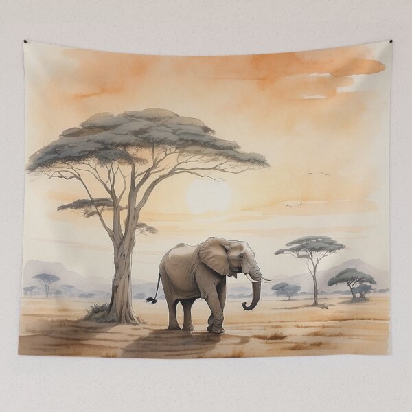 Item preview, 005 Cute Elephant in a Serengeti Scene designed and sold by Alexis Art Collection.