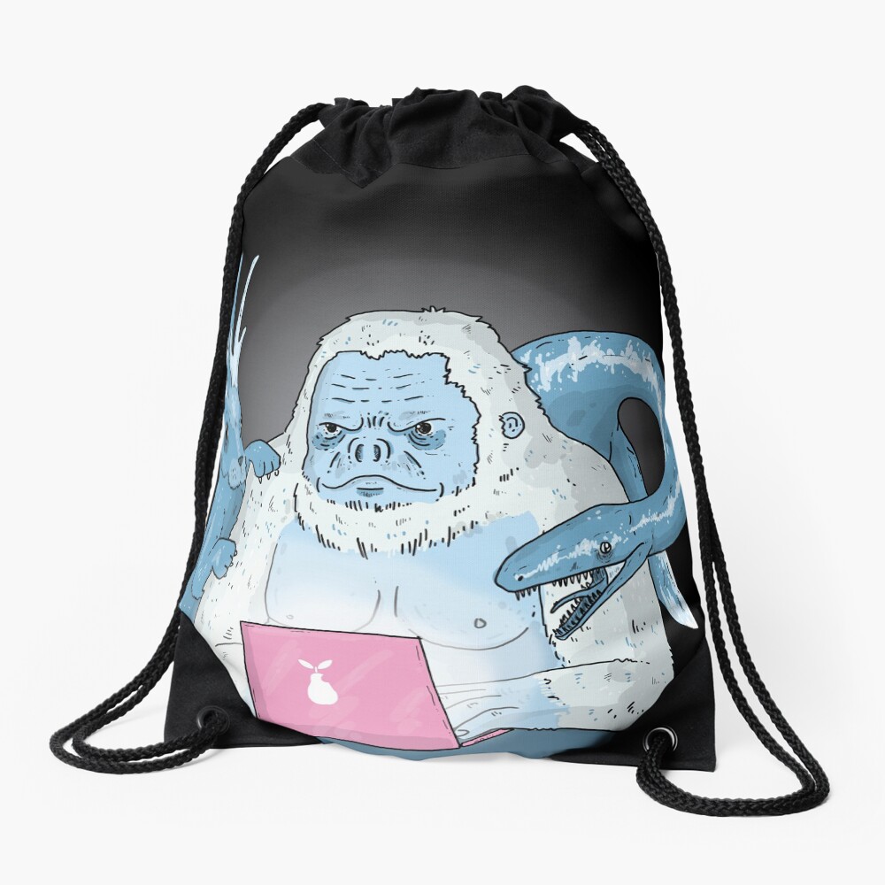 Logo Free Art Cryptid Addicted Drawstring Bag