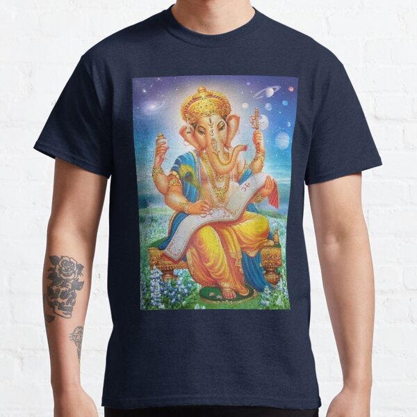 Ganesha Line Art T-Shirt - exprez