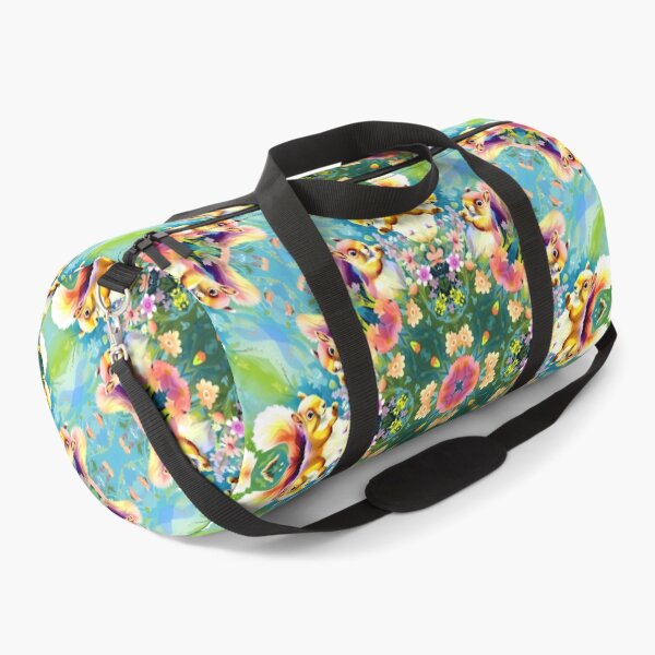 Item preview, Abstract Squirrels and Wildflowers Seamless Pattern designed and sold by Petalandfur.