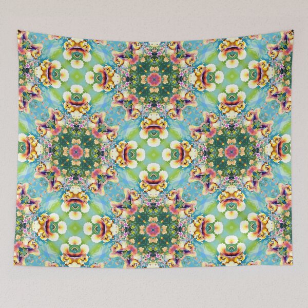 Item preview, Abstract Squirrels and Wildflowers Seamless Pattern designed and sold by Petalandfur.