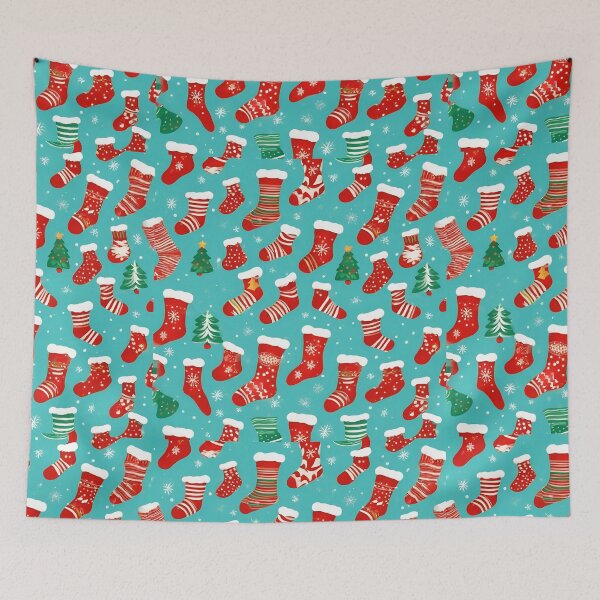 Item preview, Christmas Socks Pattern designed and sold by DigiDreamyArt.