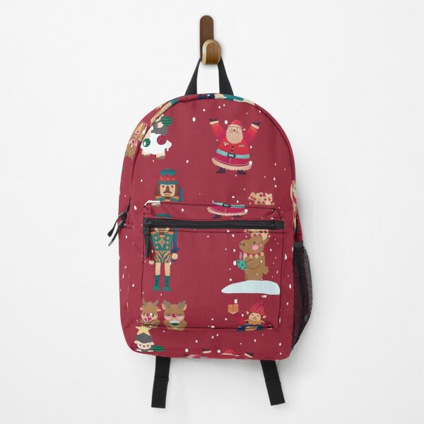 Item preview, Red christmas with snowman, nutcracker, and teddy bear designed and sold by Anisha  Vaz.