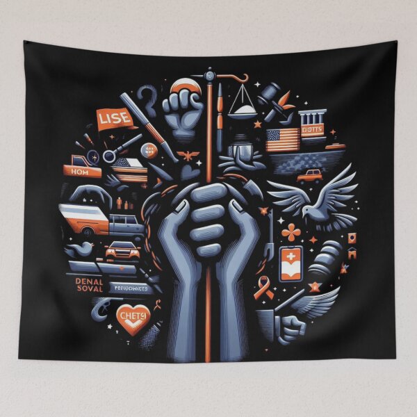 Item preview, Establishing justice and achieving peace are the only ways for humanity to survive, and we must unite for these causes. designed and sold by elrashedy007.