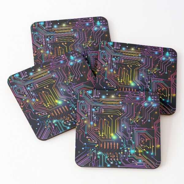Item preview, Colorful Rainbow Circuit Board Technology Pattern designed and sold by NikkofTime.