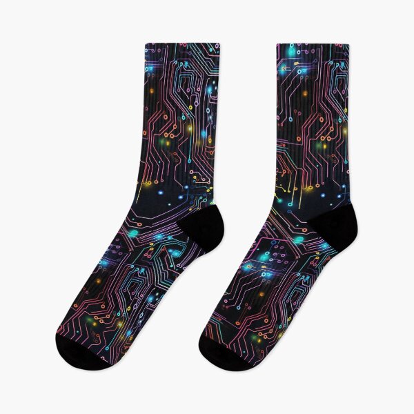 Item preview, Colorful Rainbow Circuit Board Technology Pattern designed and sold by NikkofTime.