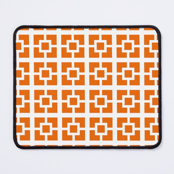 Item preview, Mid Century Modern Breeze Blocks Orange and White Geometric Pattern designed and sold by kierkegaard.