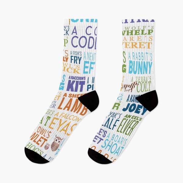 Item preview, Animal Offspring Terminology - Animal Baby Names - Funky Font Edition designed and sold by Mikael Colville-Andersen.