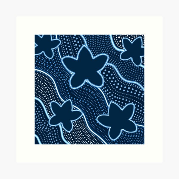 Aboriginal australian ocean art Art Print