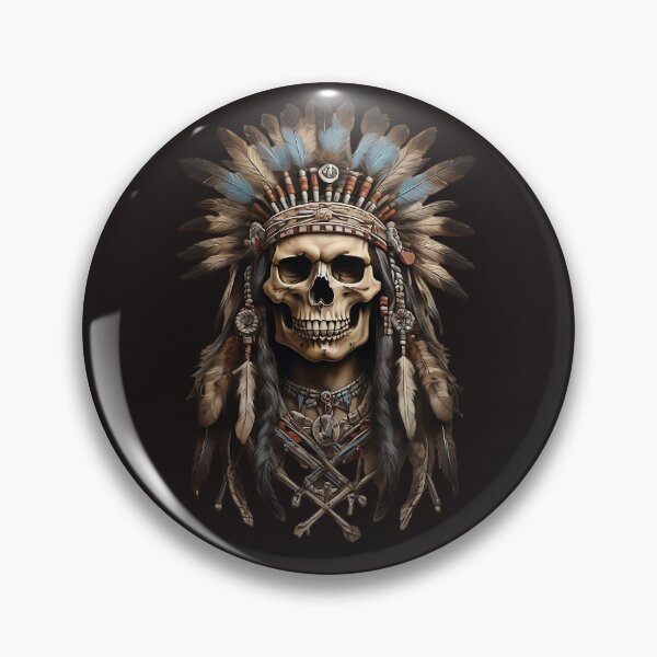 Item preview, American Indian beautiful skull designed and sold by Promarkets.