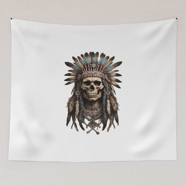 Item preview, American Indian beautiful skull designed and sold by Promarkets.